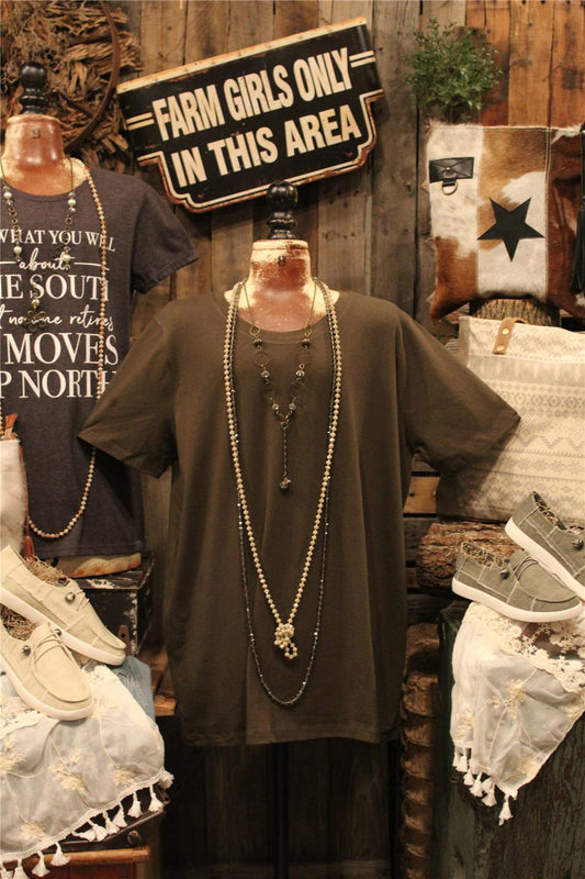 Dark Olive Basic T Shirt