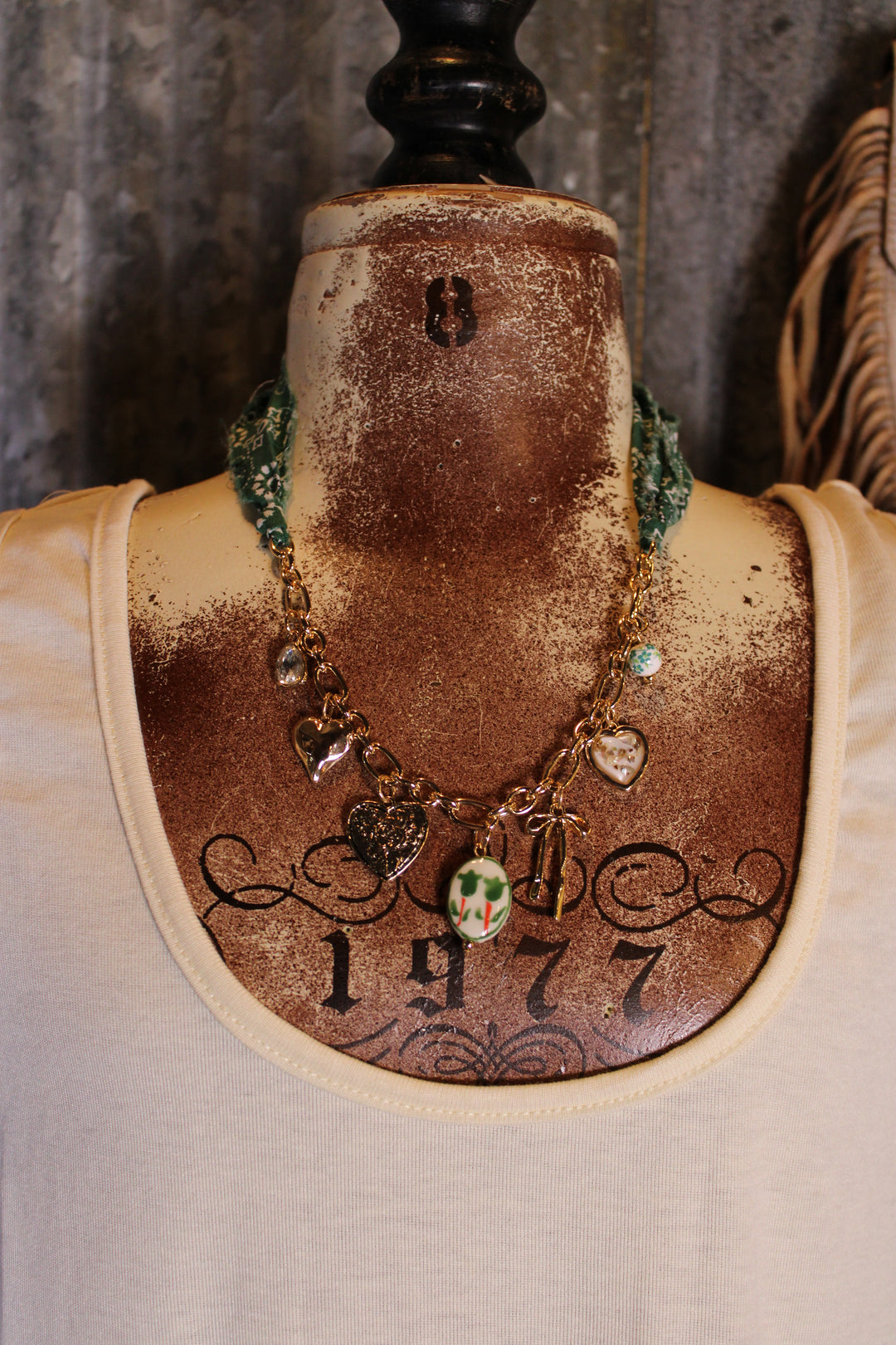 Emerald Isle Scarf Charm Necklace