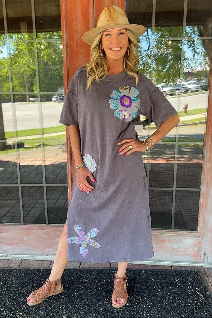 FGO Patchy Petals Applique Dress