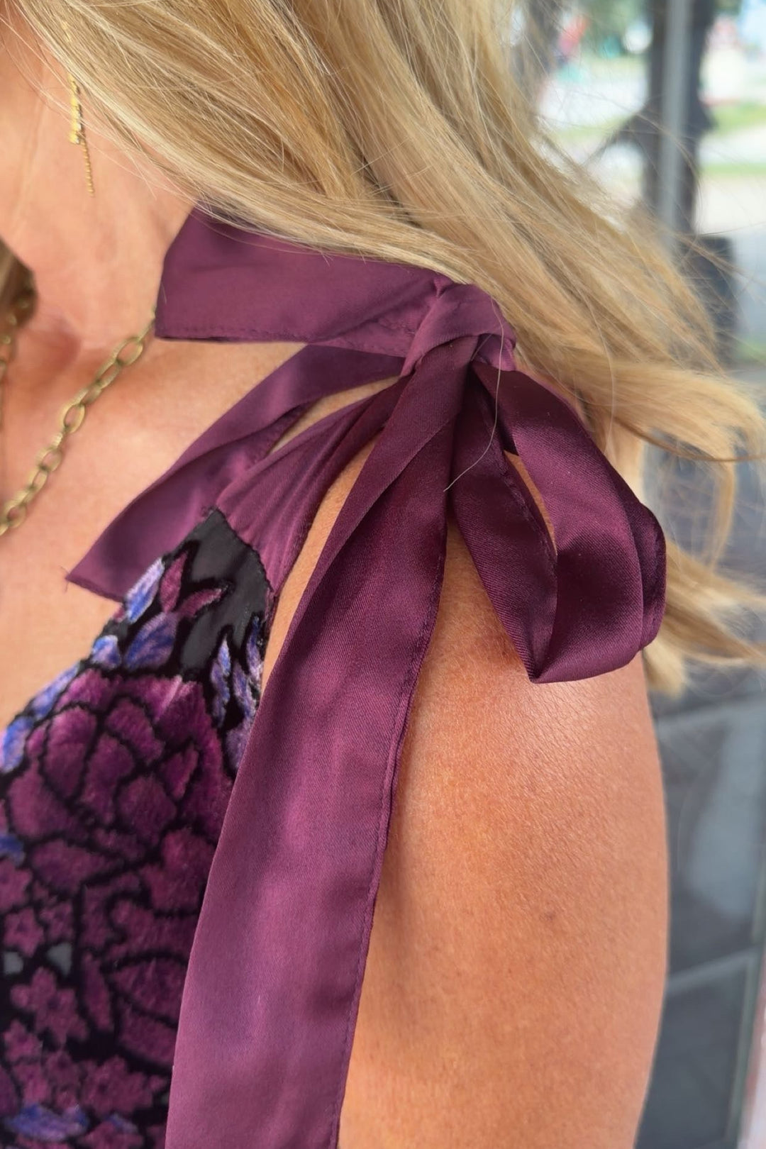 Moonlit Amethyst Velvet Dress