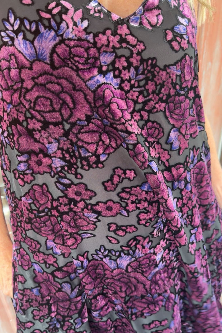 Moonlit Amethyst Velvet Dress