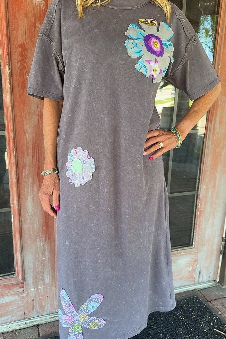 FGO Patchy Petals Applique Dress