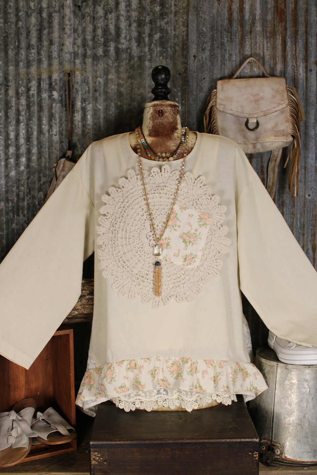 Vintage Petal Beige Top