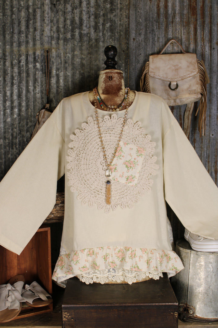 Vintage Petal Beige Top