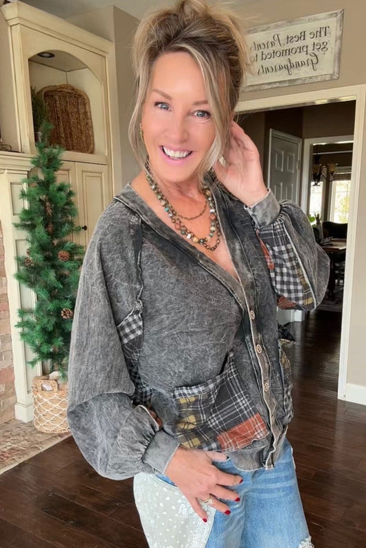 Ash And Plaid Cardigan