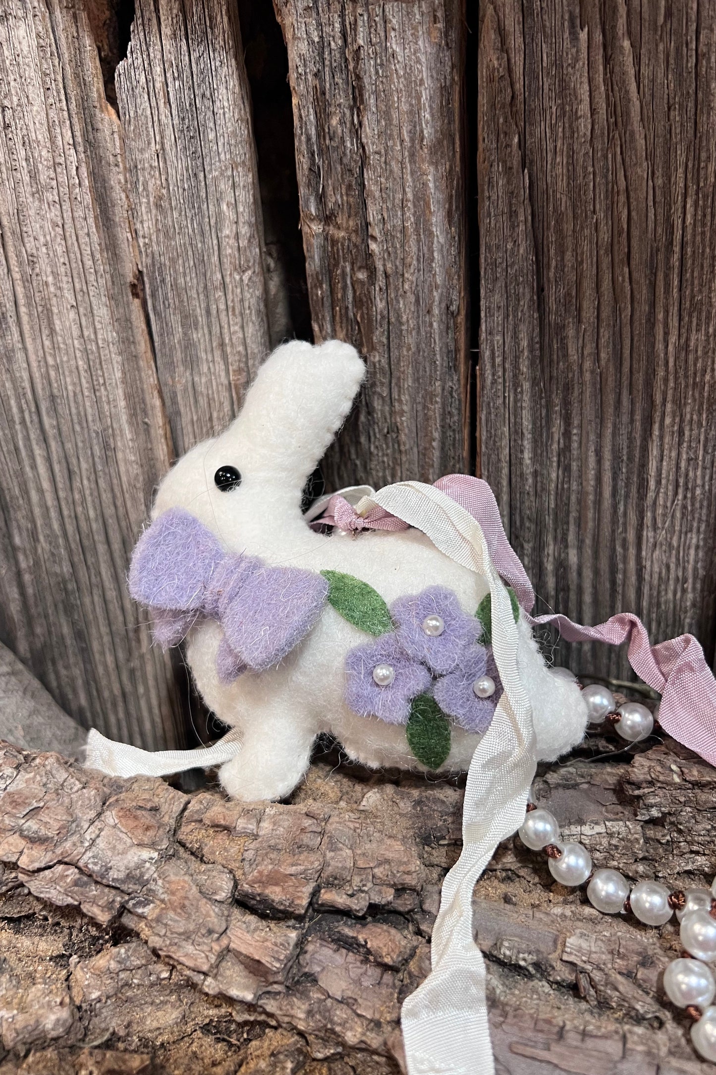 Plush Petal Bunny Necklace