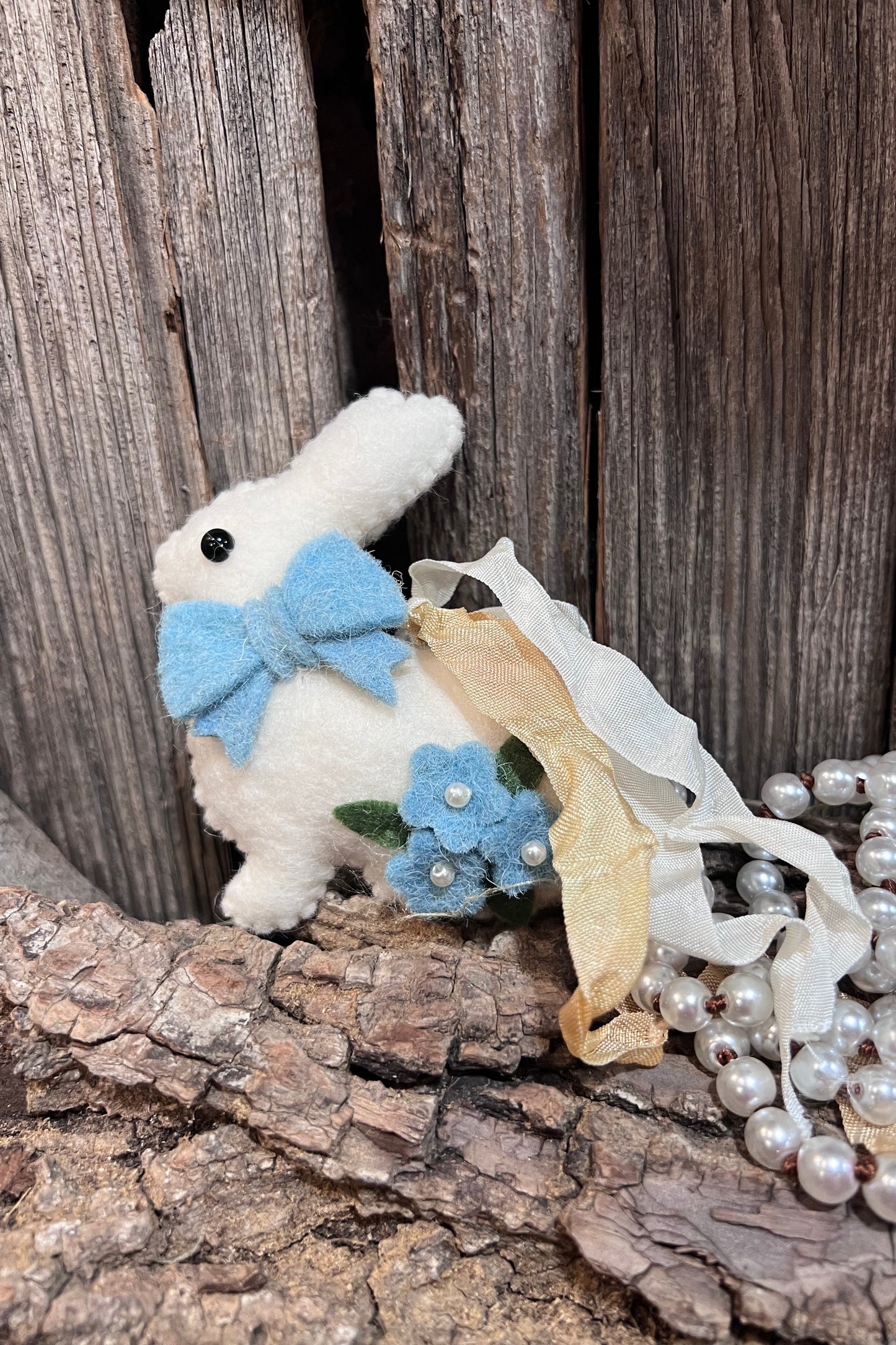 Plush Petal Bunny Necklace
