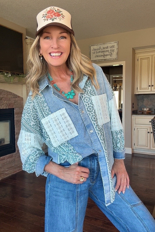 High Plains Denim Top