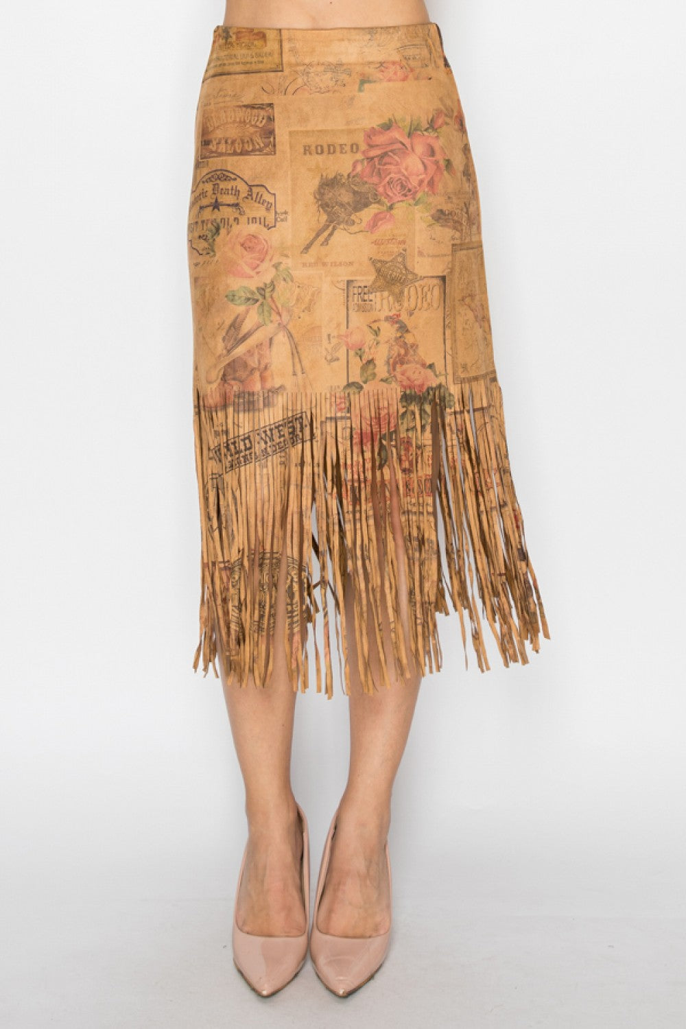 Outlaw Fringe Brown Skirt