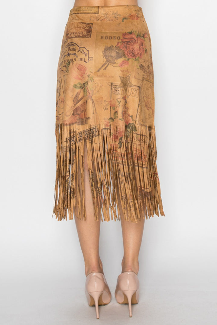 Outlaw Fringe Brown Skirt