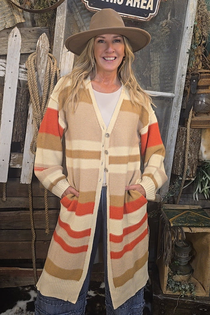 Peace &amp; Love Long Cardigan