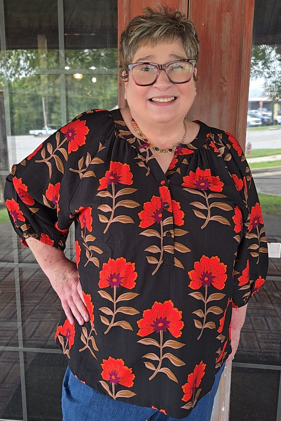 Scarlet Garden Blouse