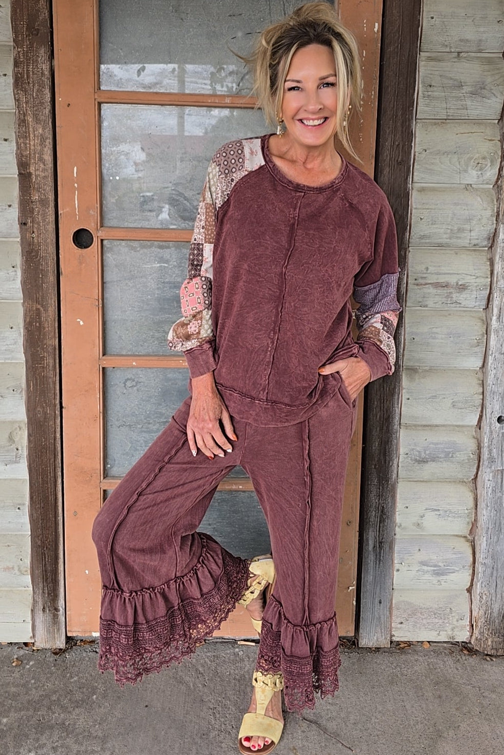 Mulberry Patchwork Sweatshirt