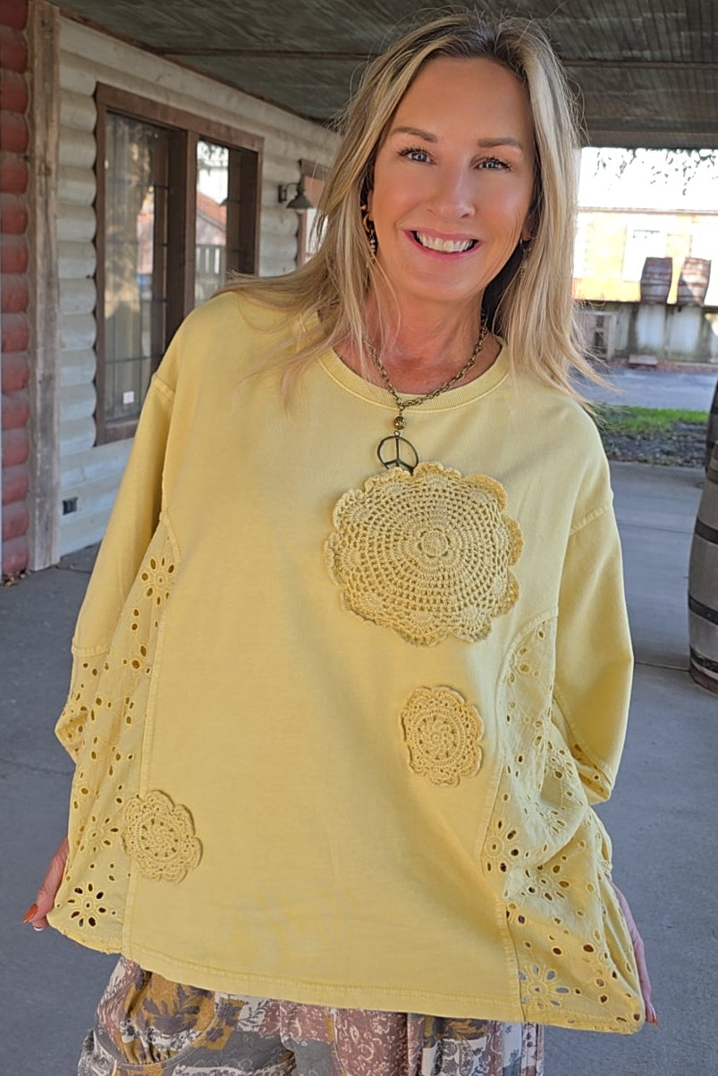 Vintage Eyelet Butter Blouse