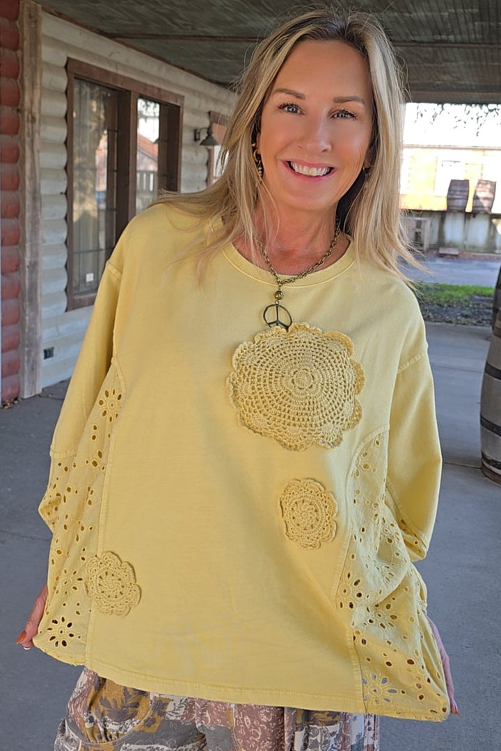Vintage Eyelet Butter Blouse