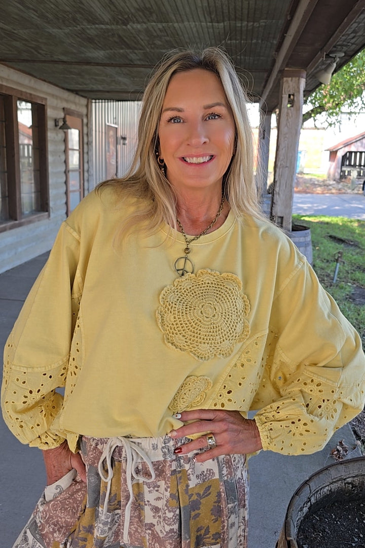 Vintage Eyelet Butter Blouse