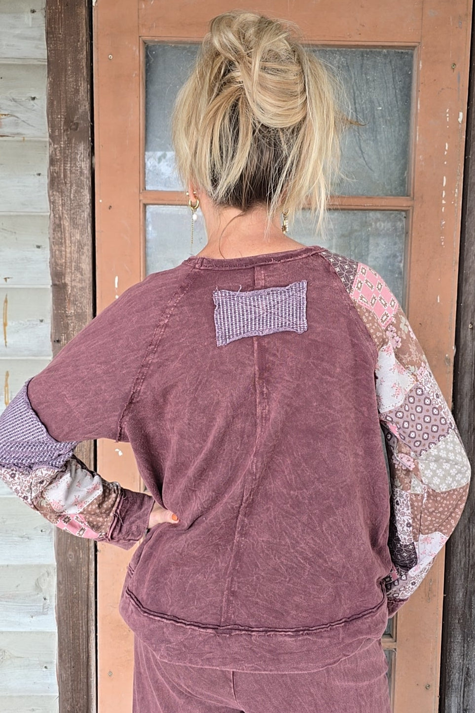 Mulberry Patchwork Sweatshirt