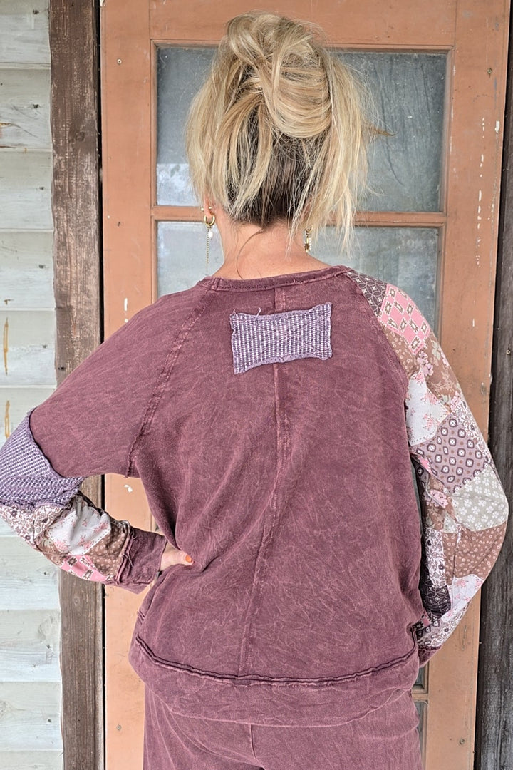 Mulberry Patchwork Sweatshirt