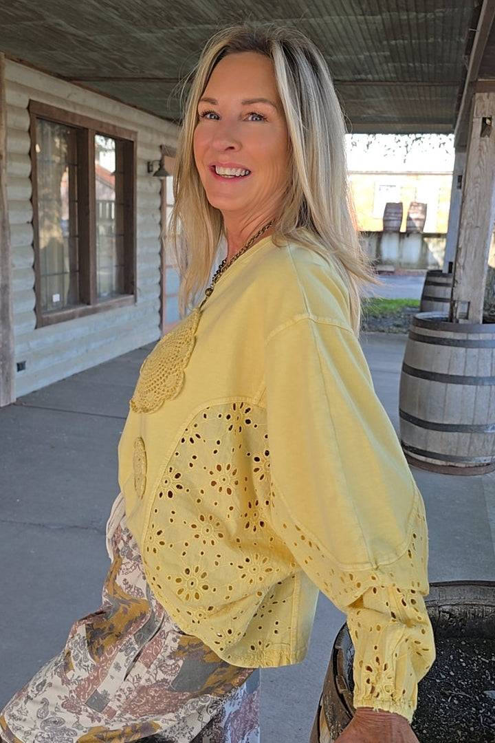 Vintage Eyelet Butter Blouse