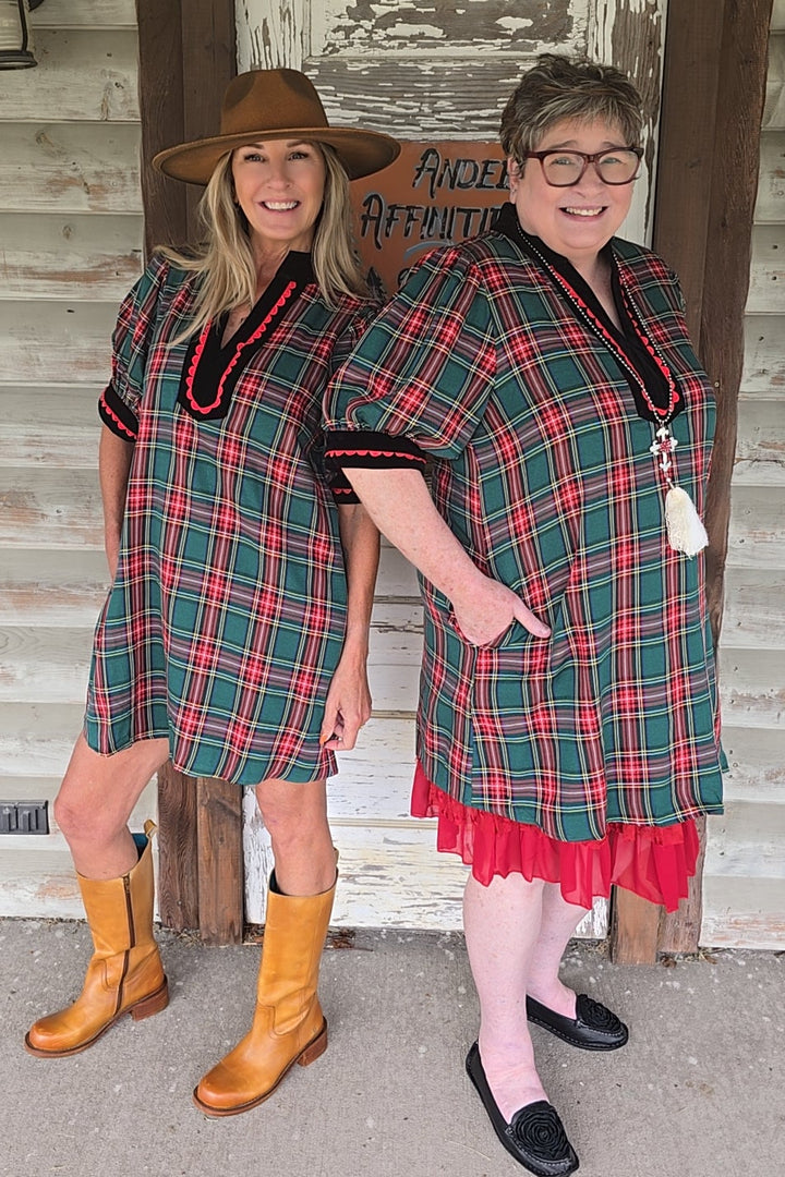 Mistletoe Plaid Dress