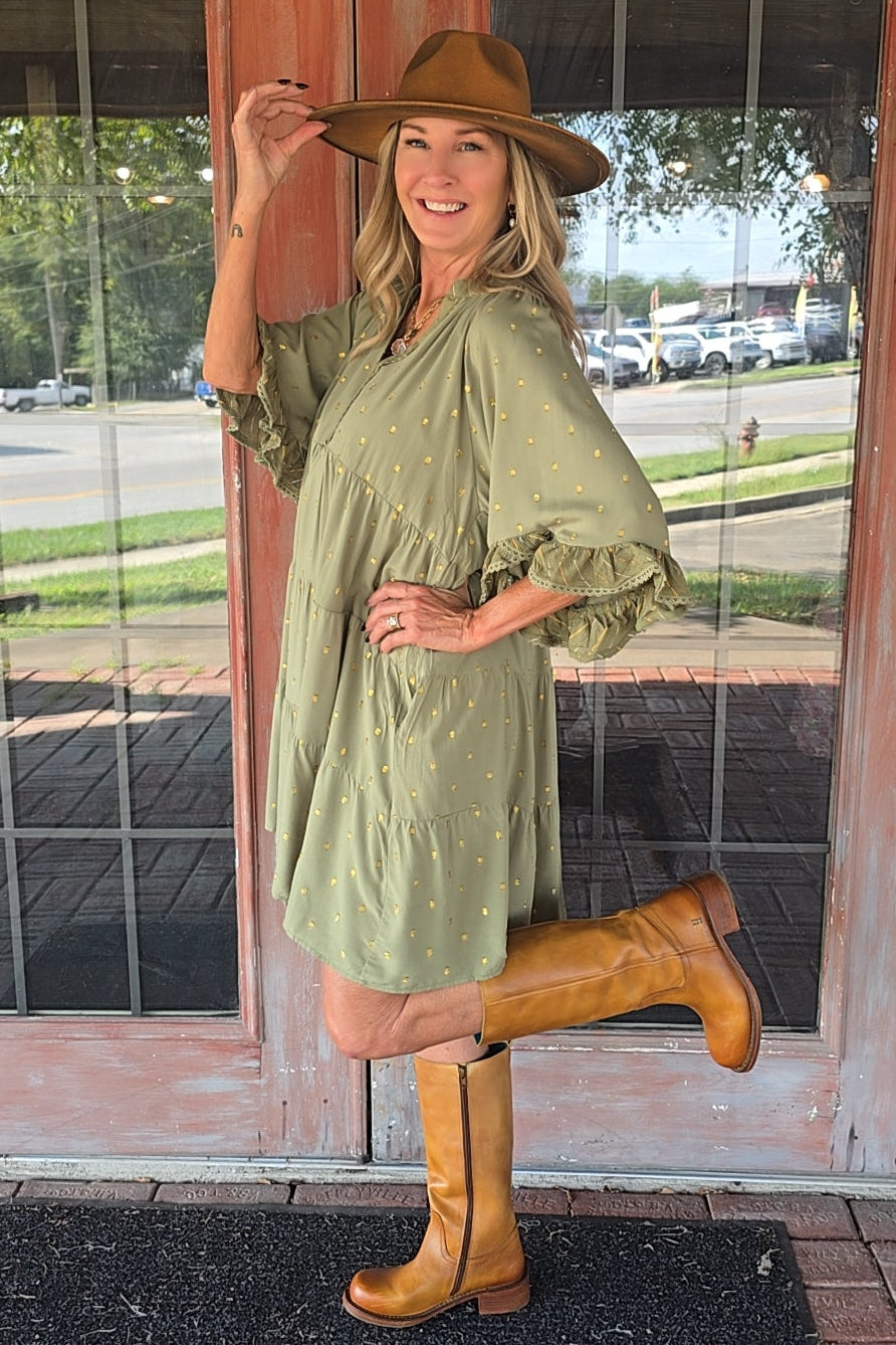 Gilded Sage Dress