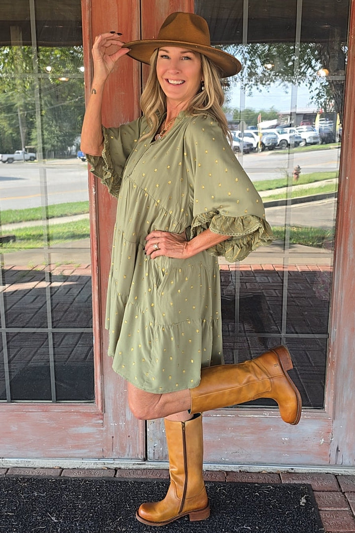 Gilded Sage Dress