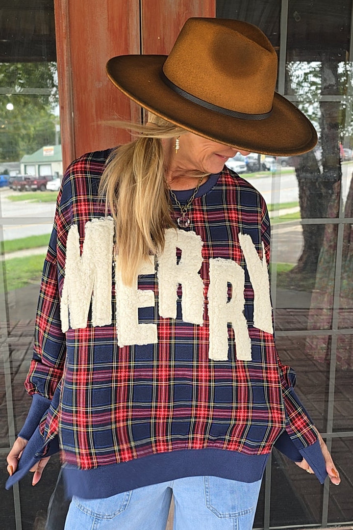 Merry Mirth Plaid Top