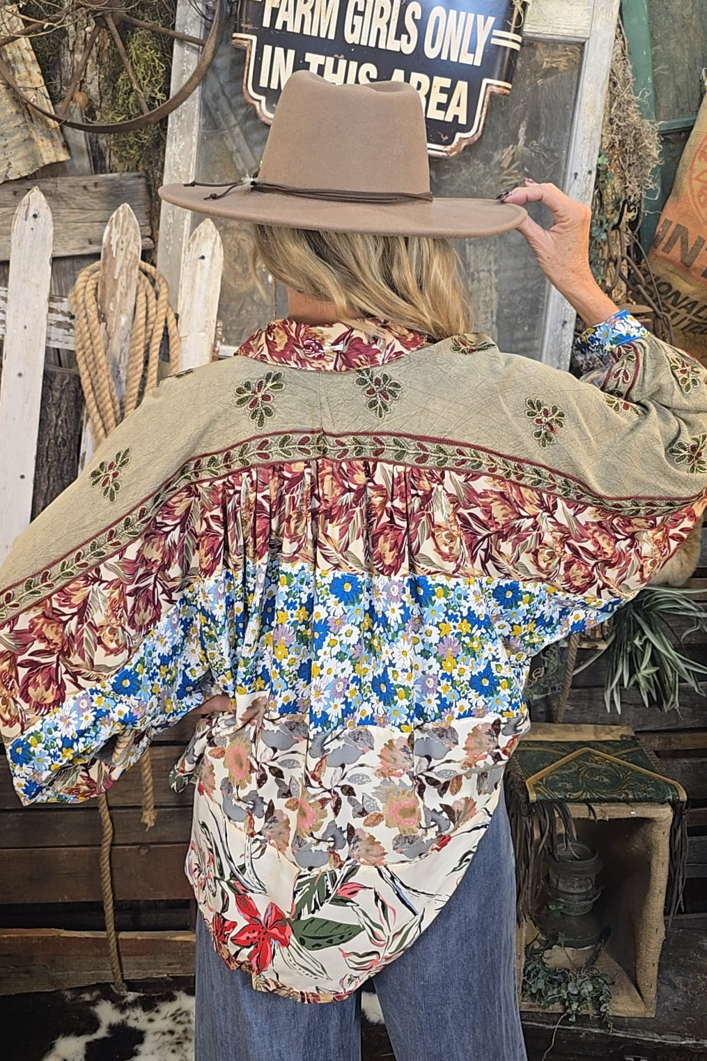 Floral Mosaic Blouse