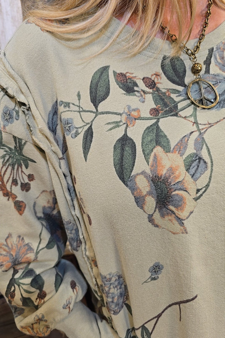 Sage &amp; Shadow Floral Sweatshirt