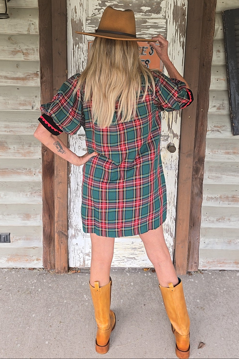 Mistletoe Plaid Dress
