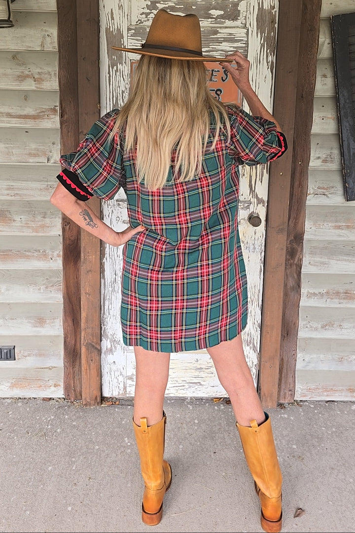 Mistletoe Plaid Dress