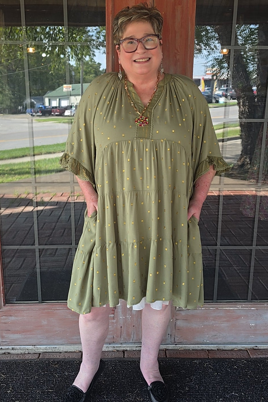 Gilded Sage Dress