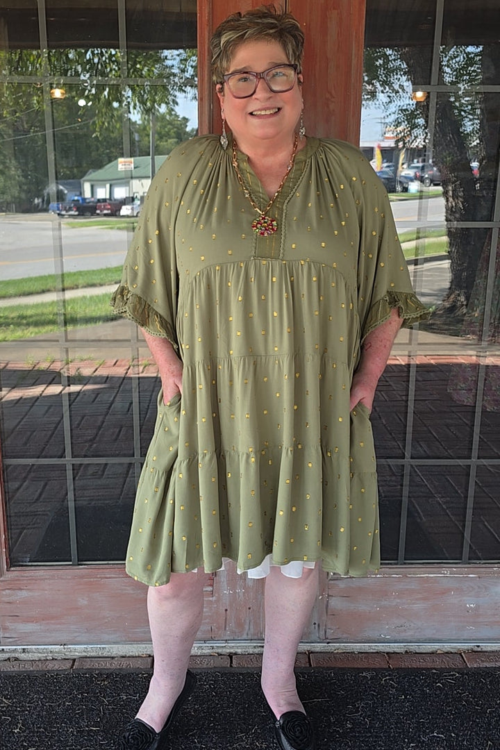 Gilded Sage Dress