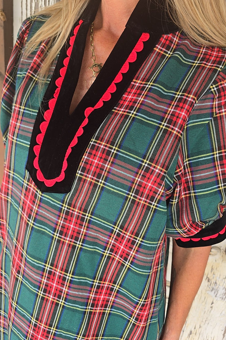 Mistletoe Plaid Dress