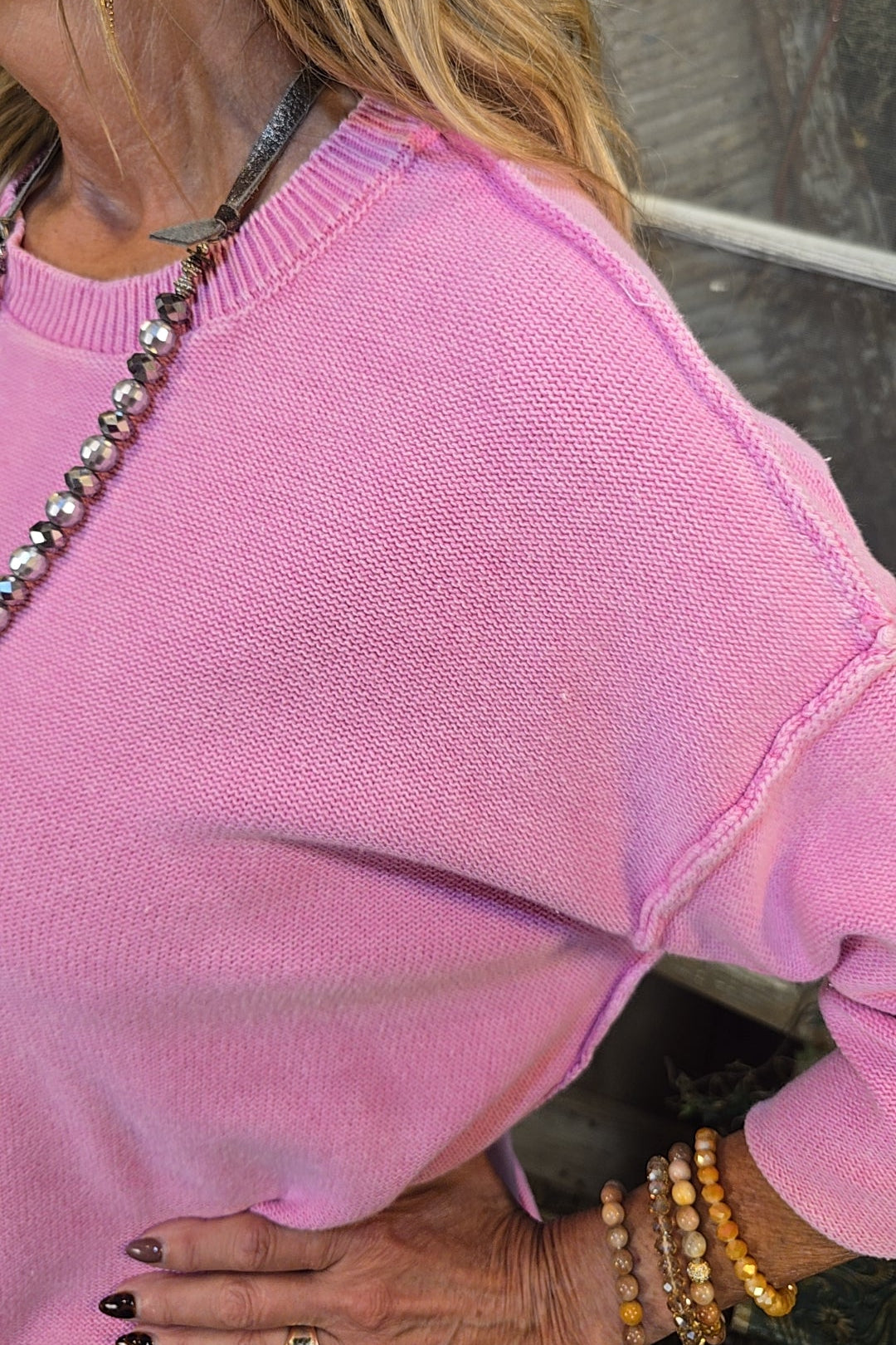 Candy Pink Sweater Top