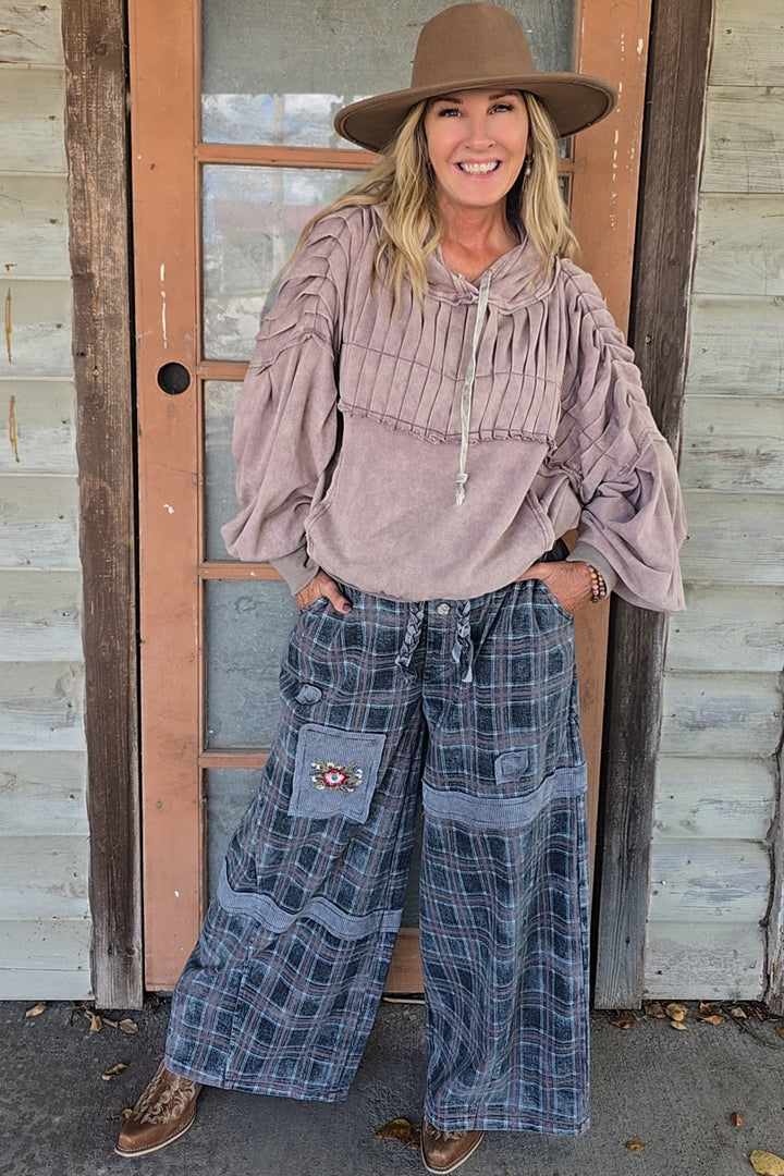 Rosalie Plaid Cotton Pants
