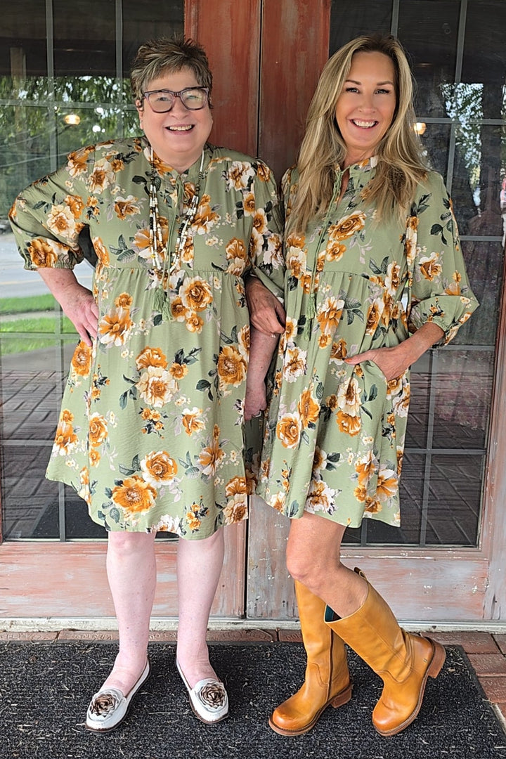 Sweet Sage Blossom Dress