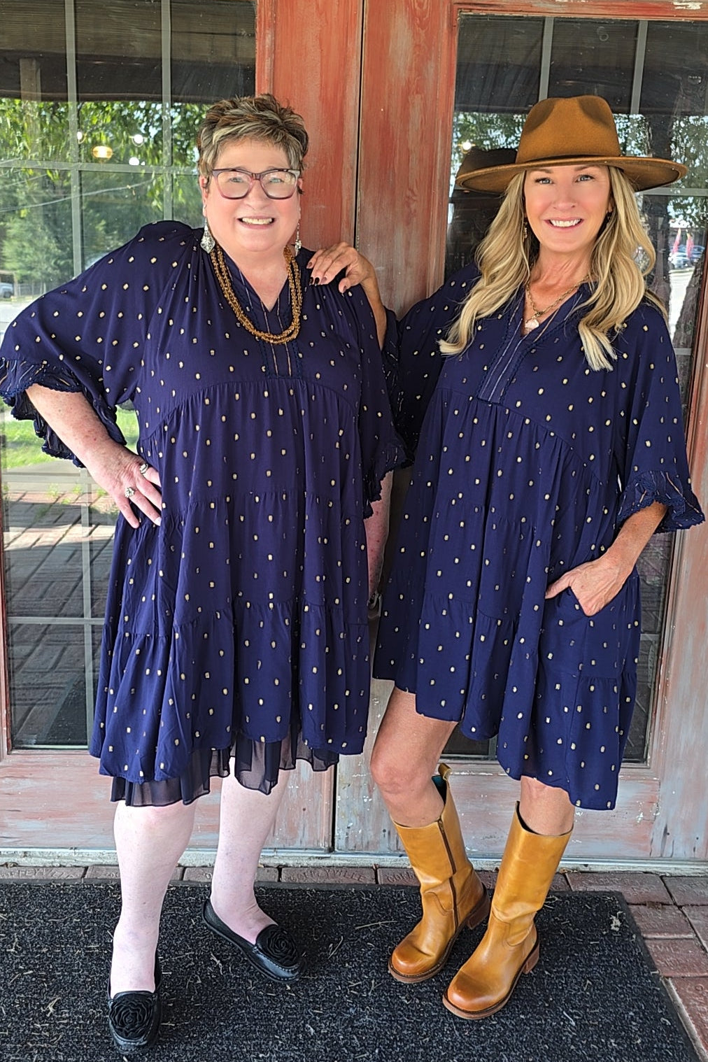 Gilded Indigo Dress
