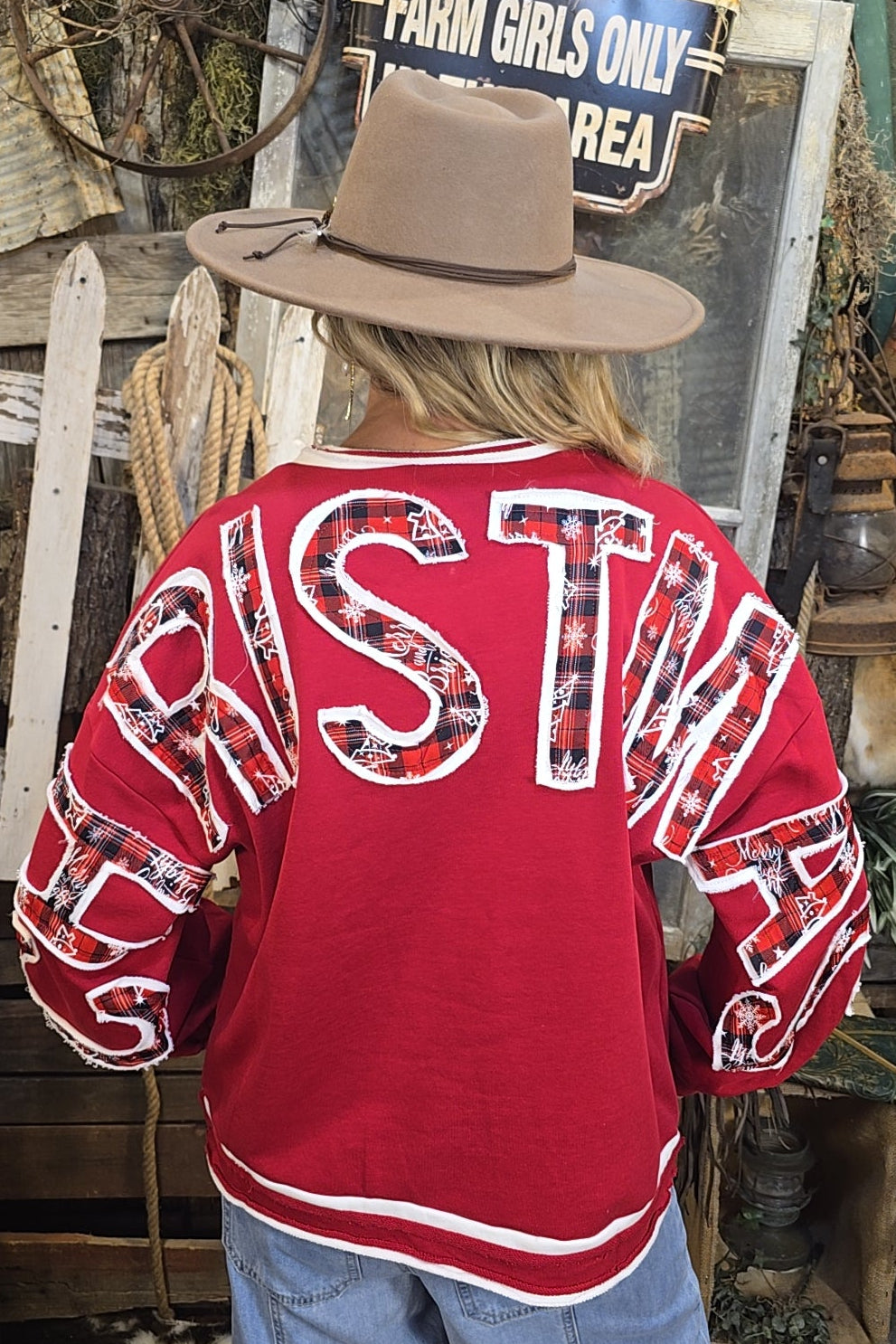 Christmas Cheer Cranberry Top