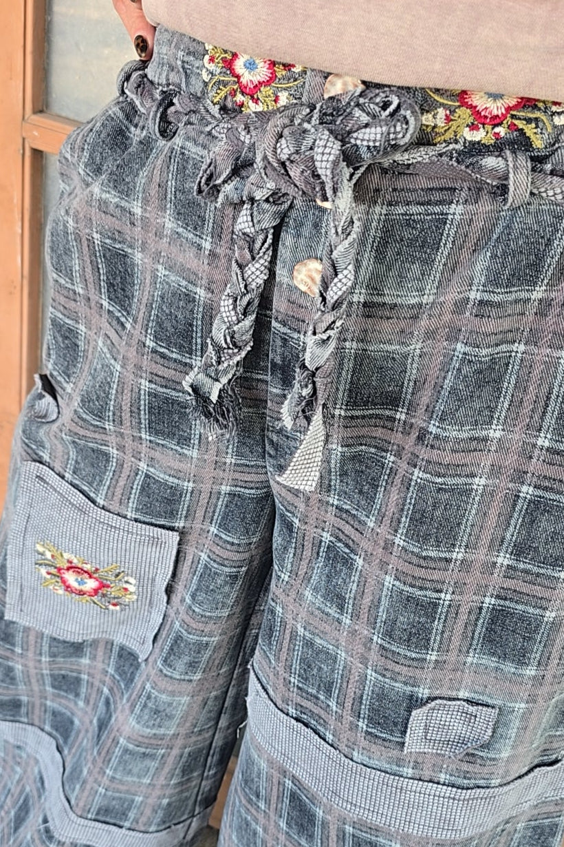 Rosalie Plaid Cotton Pants