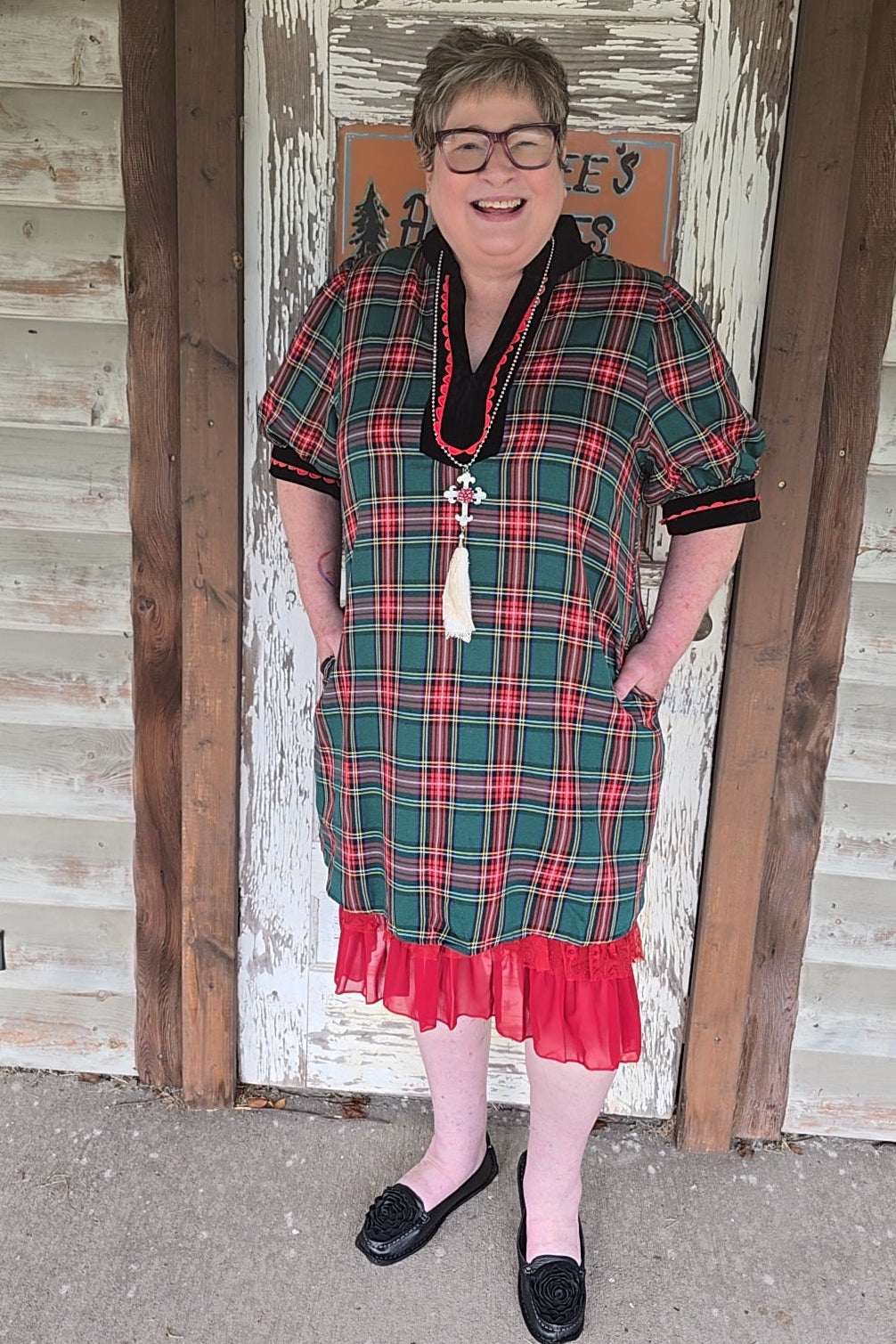 Mistletoe Plaid Dress
