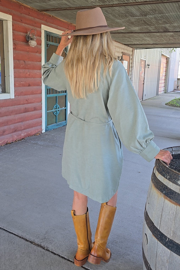 Dawn Trail Sage Dress