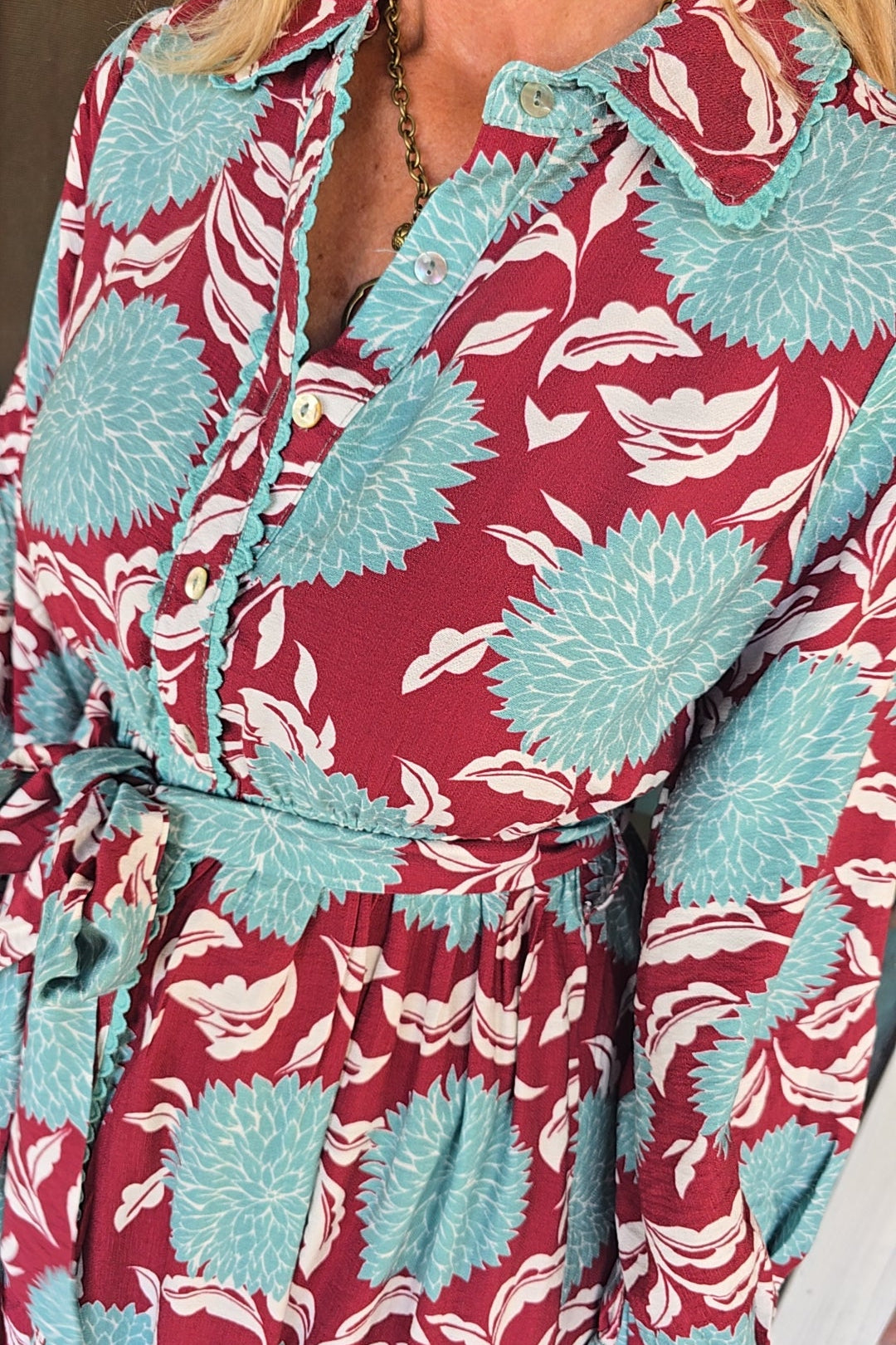 Bordeaux &amp; Sea Breeze Dress