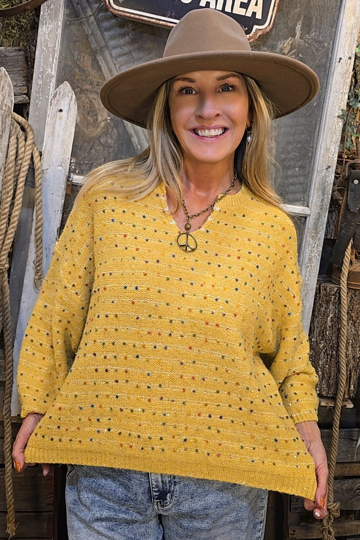 Marigold Glitz Confetti Sweater