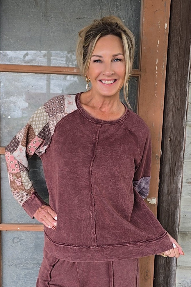 Mulberry Patchwork Sweatshirt