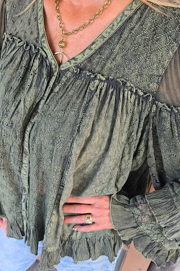 Moonmist Basil Blouse