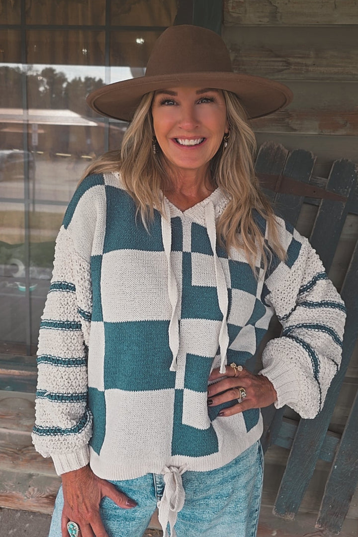 Cedar &amp; Cream Hooded Sweater