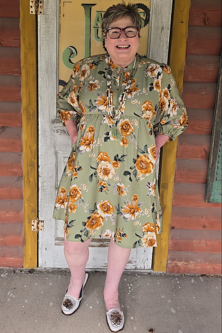 Sweet Sage Blossom Dress