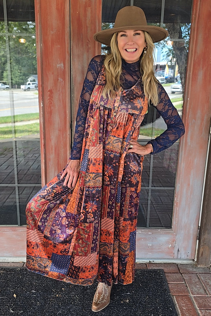 Sienna &amp; Spice Velvet Jumpsuit