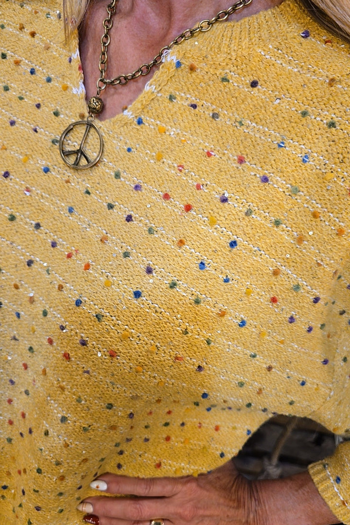 Marigold Glitz Confetti Sweater